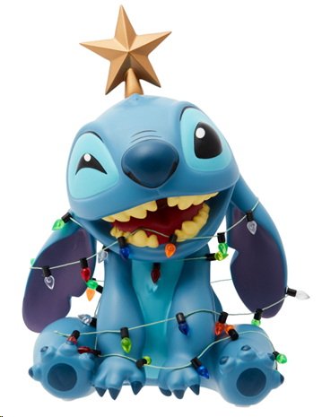 Disney Enesco Showcase 6015328 Christmas Stitch  wrapped in Lights