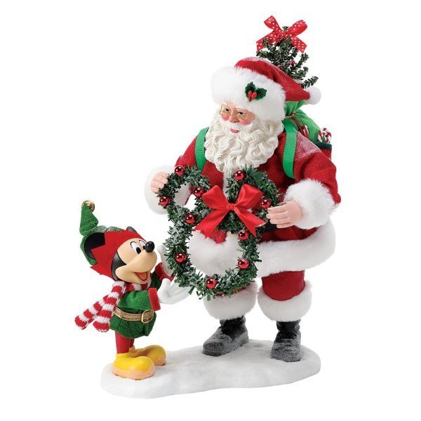 Disney Enesco Possible Dreams Weihnachtsmann mit Mickey Mouse 6013932