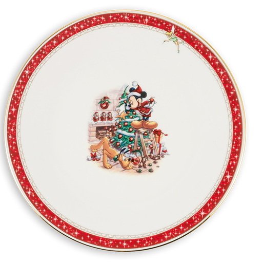 Disney Porzellan Fyrklövern Home : Speiseteller Nr. 1 Plutos Weihnachtsbaum