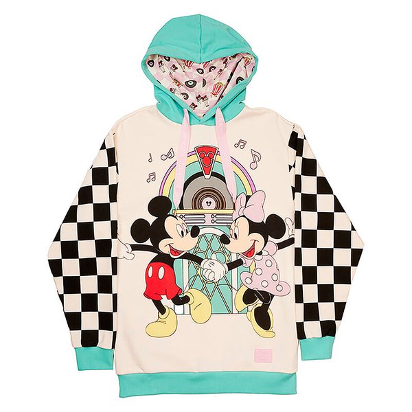 Disney Loungefly Mickey and Minnie Date Night Diner Unisex Hoodie